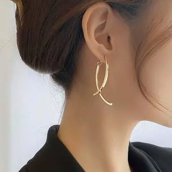 Stylish Stainless Steel Long Drop Earrings For Women Fashion Simple Hanging Dangle Earrings Jewelry Girls Christmas Gift