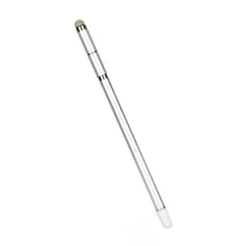 Stylus Pen 4 in 1 Wear Resistant Fiber Nib Mobile Phone Tablet Painting Handwriting Capacitive серебряный