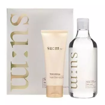SU:M37 Skin Saver Essential Pure Cleansing Water Jumbo Special Set, Глубокое очищение, корейская косметика, Kbeauty, пробник