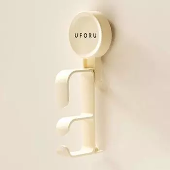 Suction Cup Washbasin Storage Hook Wall-mounted Anti-slip Basin Storage Rack with Strong Suction Plastic Basin Hook Bathroom бежевый