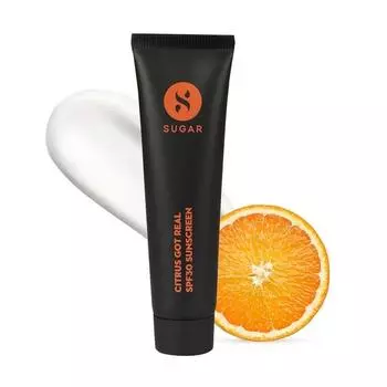 SUGAR Cosmetics Citrus Got Real Sunscreen For All Skin Types Spf30 | No White Cast | UVA/B & Blue Light Protection | Enriched With Vitamin C - 30G