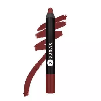 SUGAR Cosmetics Matte as Hell Lip Crayon с точилкой | Держится до 8 часов | Водостойкая помада для женщин | 2,5 г - 15 Stephanie Plum