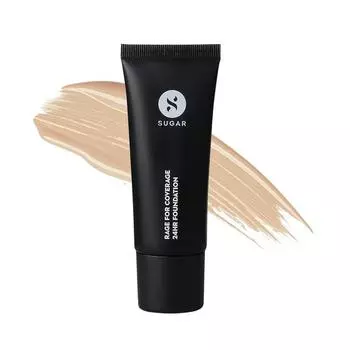 SUGAR Cosmetics Rage For Coverage 24Hr Foundation | Full Coverage | Matte Finish I Creamy Formula | 25 ml - 10 Latte