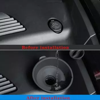 Suitable For Tesla Model 3 Model Y Glass Wiper Filler Enlarged Funnel Leakproof Automotive Modification Accessories чёрный
