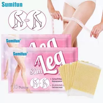 Sumifun 10 шт./кор. пластырь для похудения, наклейка для похудения для ног, антицеллюлитный и сжигающий жир, быстрый пластырь для похудения, чудесный пластырь для похудения