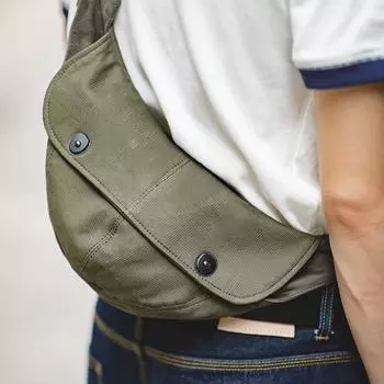 Сумка-чехол для офицера Madden Workwear Retro Army Green Canvas, мужская поясная и нагрудная сумка армия зеленый