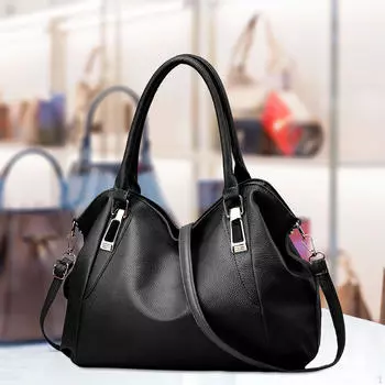 Сумка через плечо Crossbody Portable Soft Женская сумка Женская сумка Tote для мамы ко Дню святого Валентина чёрный