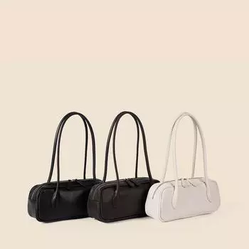 Сумка через плечо Hand Bill Work Commuter High-grade Sense Underarm Bag Niche Simple Retro Baguette Bag кофейный