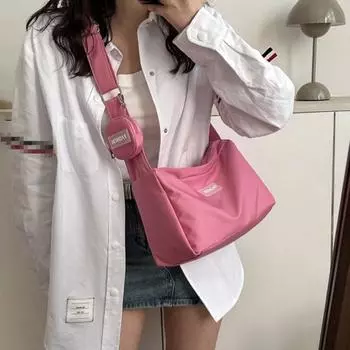 Сумка через плечо осень/зима Модная повседневная сумка через плечо Сверхлегкая сумка Оксфорд Универсальные сумки подмышками белый