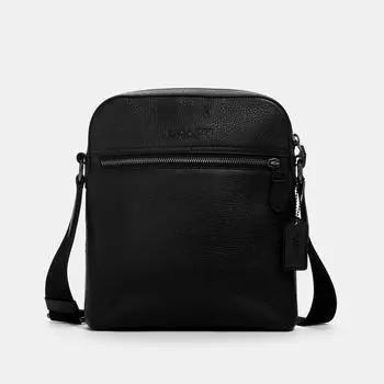 Сумка Coach Houston Flight Bag, черный металлик