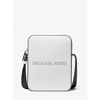 Сумка для авиаперелетов Michael Kors Cooper из тисненой кожи Pebble 37s4lcol6i3535 ярко-белая F