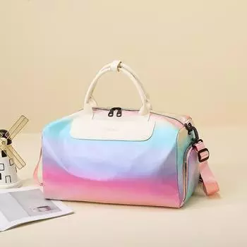 Сумка для фитнеса Gradient Dry and Wet Separation Сумка для йоги Большой емкости Дорожная сумка Separation Сумки для обуви розовый
