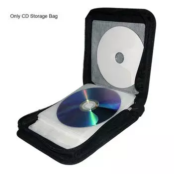 Сумка для хранения 40 дисков CD-дисков, двухсторонний жесткий чехол для альбома, домашний DVD-органайзер