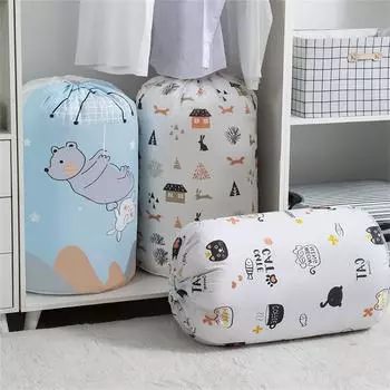 Сумка для хранения игрушек из стеганой одежды, устойчивая к плесени, упаковочная сумка для переноски одежды, влагостойкая хлопковая сумка для сортировки одеял 45x85