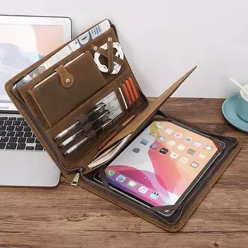 Сумка для хранения iPad из кожи Jiameida Retro - защитный чехол для планшета 11 дюймов
