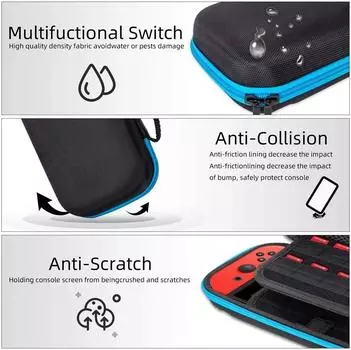 Сумка для хранения Nintendo Switch, портативный чехол для консоли Nintendo, чехол для Nintendo Switch, игровые аксессуары Oled Lite чёрный