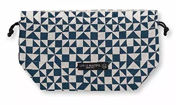 Сумка для ланча Showa с завязками Mosaic Navy 76788 Термо/Холод L/B