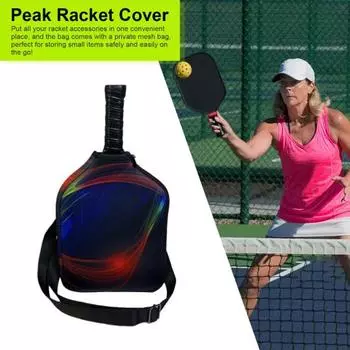 Сумка для ракетки Pickleball, теннисный рюкзак с лямкой через плечо, водонепроницаемый рюкзак для падл-сквоша, спортивный рюкзак через плечо для мужчин и женщин One Size E