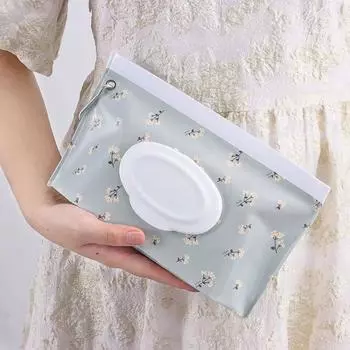 Сумка для влажных салфеток. Съемная сумка с откидной крышкой. Портативная сумка для хранения. Сумка для сменных влажных салфеток.