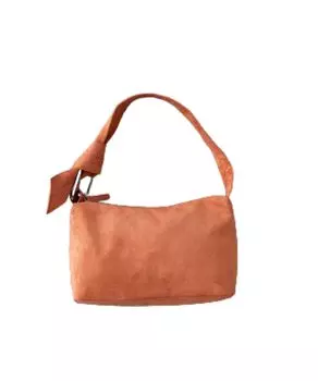 Сумка Faux One Handle Orange [EFOLE], Замша, Металл, Сумка, Женская, оранжевый