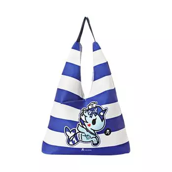 Сумка из холста, кошелек, сумка через плечо, сумка в стиле моряка, Bluecute One Size