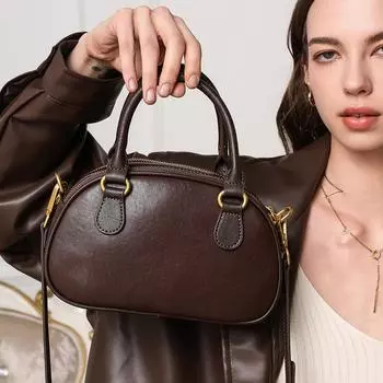 Сумка из коровьей кожи, женская сумка через плечо, сумка через плечо Niche Design Commuter кофейный