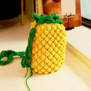 Сумка-крючок для отдыха на пляже Pineapple Small жёлтый