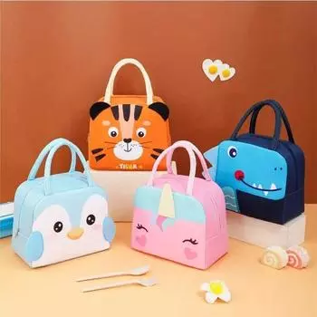 Сумка-ланч-бокс Tote с рисунком 3D, трехмерная изоляция, сумка для ланча для студентов, утолщенная изоляция из алюминиевой фольги