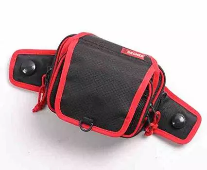 Сумка-мешок для бака DEGNER Suction Cup Pouch Pipeing 1.5L Black/Red NB-180