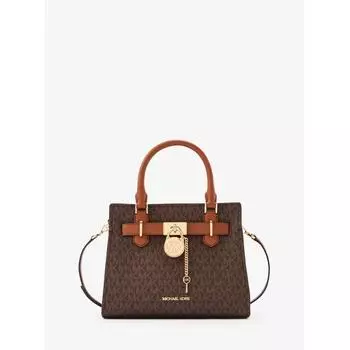 СУМКА MICHAEL KORS HAMILTON МАЛЕНЬКАЯ MK SIGNATURE 35F1GHMS1B200 КОРИЧНЕВАЯ F