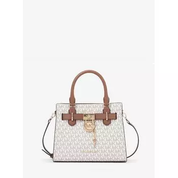 СУМКА MICHAEL KORS HAMILTON МАЛЕНЬКАЯ MK SIGNATURE 35F1GHMS1B150 ВАНИЛЬ F