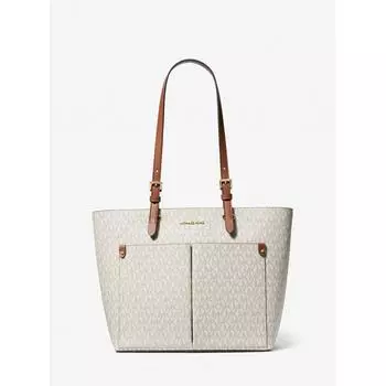 СУМКА MICHAEL KORS JET SET TRAVEL СРЕДНЯЯ СУМКА С ДВУМЯ КАРМАНАМИ MK SIGNATURE 35F3GTVT3B150 ВАНИЛЬ F