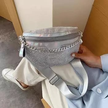 Сумка на грудь Модная сумка через плечо для женщин Сумка на пояс Кошелек и сумки Сумки для мам и детей one size чёрный