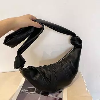 Сумка-пельмень из коровьей кожи, женская сумка, модная фактурная сумка-круассан, сумка через плечо, поясная сумка светло-коричневого