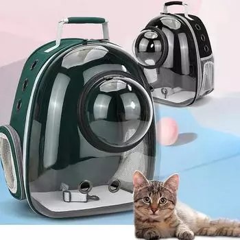 Сумка-переноска для кошек, уличная сумка на плечо для домашних животных, рюкзак-переноска, дышащая портативная дорожная прозрачная сумка для маленьких собак, кошек