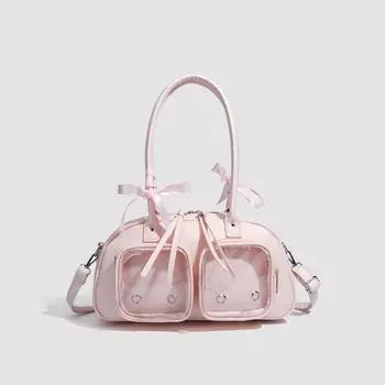 Сумка-подушка Spring Bow, сумка на одно плечо, сумка через подмышку, сумка для бега на работу розовый