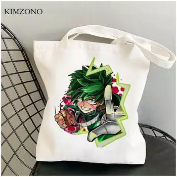 Сумка-шоппер My Hero Academia, многоразовая сумка-шоппер bolsa bolsas de tela, сумка-тоут для покупок, сумка-шопер, Кабас, захват 24*26cm
