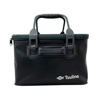 Сумка складная Tsulino с ручкой и крышкой 36см черная чёрный
