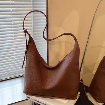 Сумка-тоут Commuter Large Capacity Underarm Bag Сумка-тоут Retro Temperament Сумка-тоут Foreign коричневый