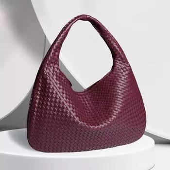 Сумка в форме полумесяца, женская сумка, тканая сумка, сумка для пельменей, модная сумка для подмышек One Size