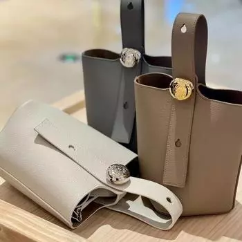 Сумка-ведро Loe Pebble Fortune Mini 2024 — женская сумка большой вместимости Small: 16.5*16.5*10cm with logo