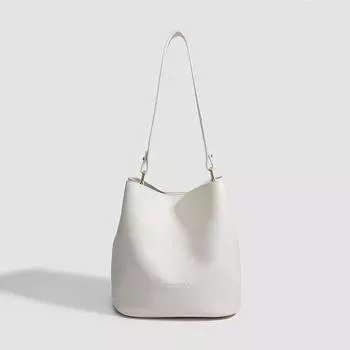 Сумка-ведро Lychee Grain All Commute Solid Color Fashion Single Shoulder Crossbody Bag Women белый