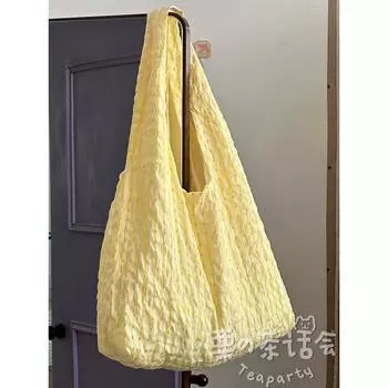 Сумка Женская Мятно-зеленая Клетчатая Холщовая Сумка Milk yellow