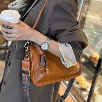 Сумка женская Premium Sense Baguette Underarm Bag Сумка на плечо Большая вместимость Натуральная кожа Женская сумка Crossbody Bag Retro чёрный