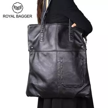 Сумки-тоут Royal Bagger в стиле ретро, кошелек-саквояж из натуральной кожи, роскошная женская сумка через плечо с верхней ручкой 1649
