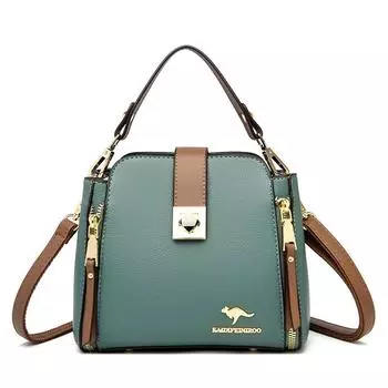 Сумки Женские сумки Городские простые сумки через плечо Женские сумки контрастных цветов Модные женские сумки-ведра бордовый