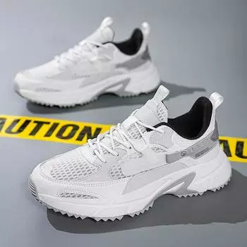 Summer 982 large-size dad shoes, super-thin mesh breathable heightening sneakers + rubber sole Shoes 39