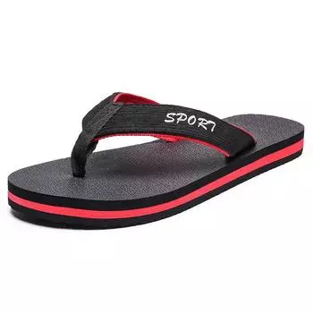 Summer beach outdoor sandals Fashion flip-flops Men s casual sports non-slip flip-flops Bathroom slippers home large size 45