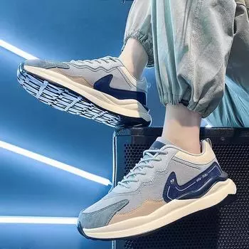 Summer breathable leisure 2025 new Korean version trend sports trendy shoes youth mesh coconut shoes men s running shoes 39