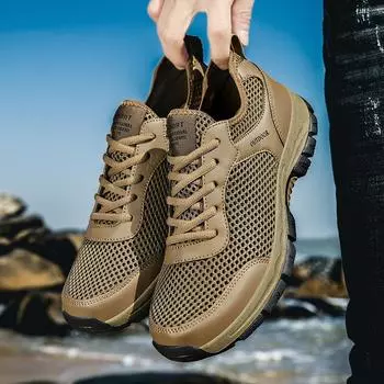Summer Breathable Men Hiking Shoes Mesh Outdoor Men Sneakers Climbing Men Sport Shoes Quick-dry 2024 Water Shoes 39